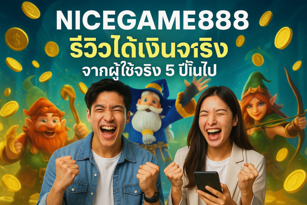 NICEGAME888 รีวิวได้เงินจริง จากผู้ใช้จริง 5 ปีขึ้นไป