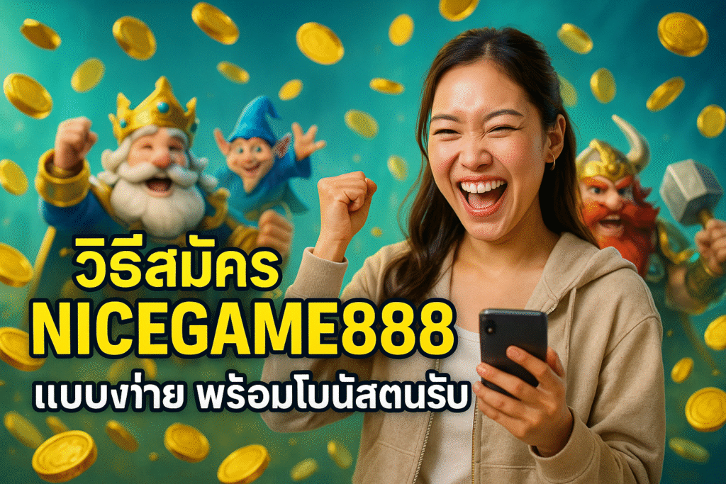 วิธีสมัคร NICEGAME888 แบบง่าย พร้อมโบนัสต้อนรับ